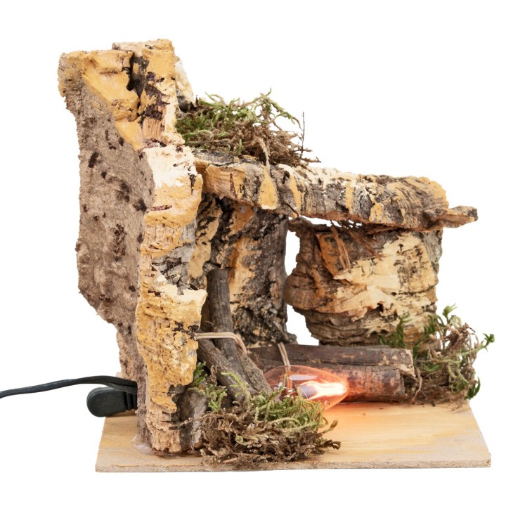 Cueva iluminada con luz funcional cm 14,2x14,2x15 h