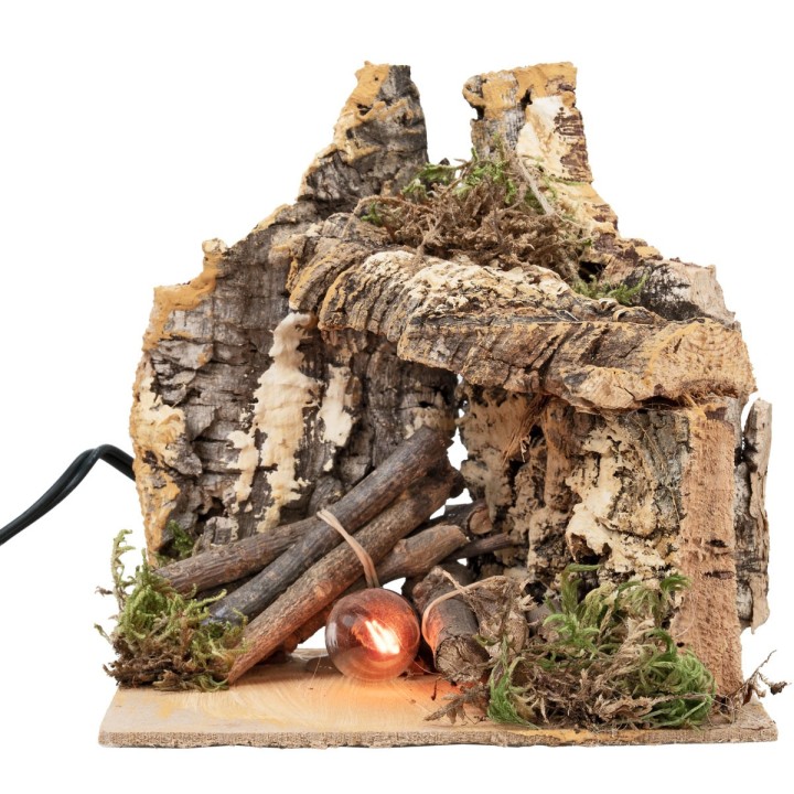 Cueva iluminada con luz funcional cm 14,2x14,2x15 h