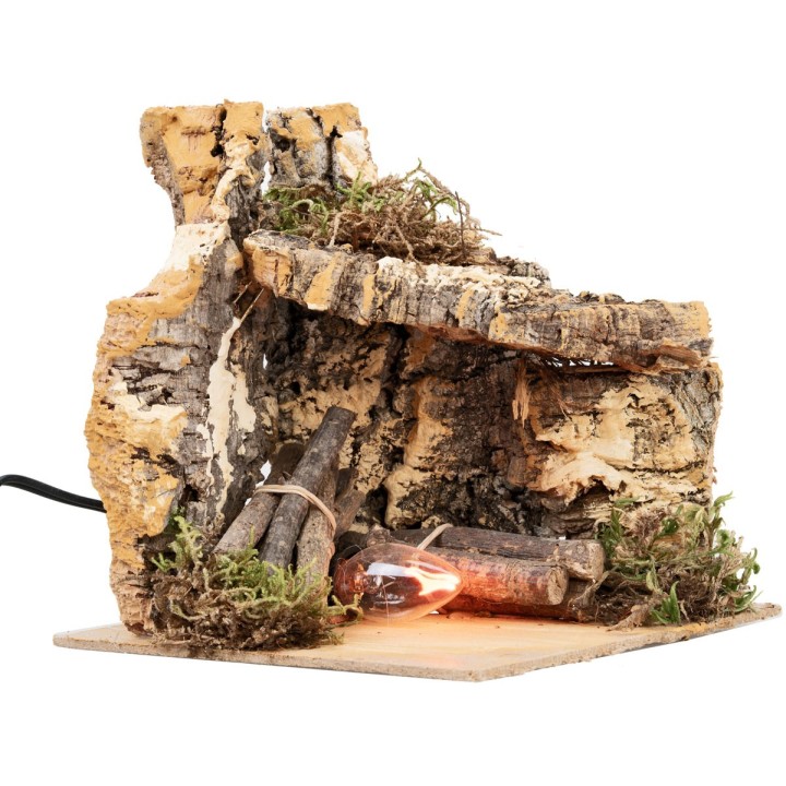Cueva iluminada con luz funcional cm 14,2x14,2x15 h