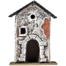 House with arch and irregular windows cm 11.2x7.5x16 h