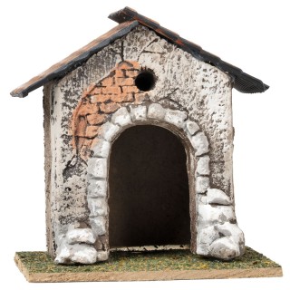 Casa con arco y ventana circular cm 9,5x9,5x10 h