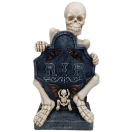 Tomb with illuminated skeleton h 57 cm