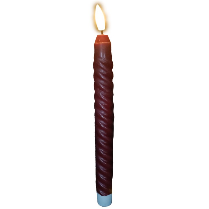 Red candle with LED flame effect light h 25 cm