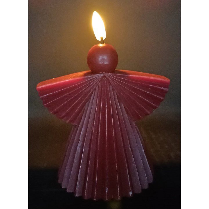 Candela angelo con luce led effetto fiamma h 13,5 cm