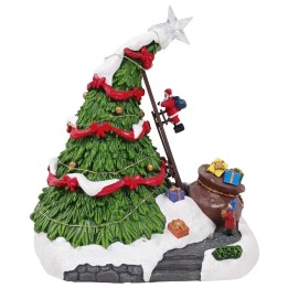 Carrusel árbol de Navidad con música y luces en movimiento que