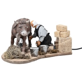 Farmer milking in motion series 14 cm