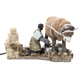 Mungitore con mucca con doppio movimento serie 12 cm