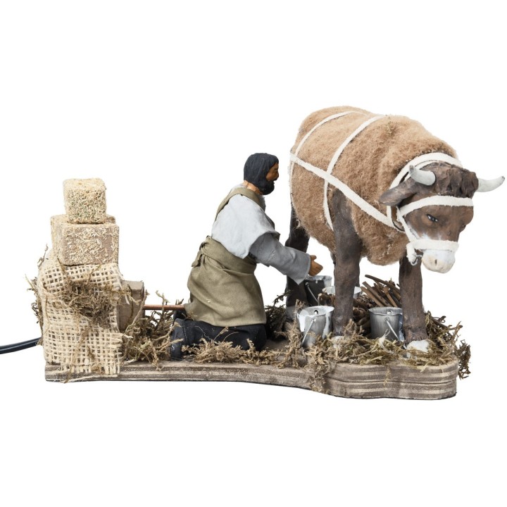 Mungitore con mucca con doppio movimento serie 12 cm