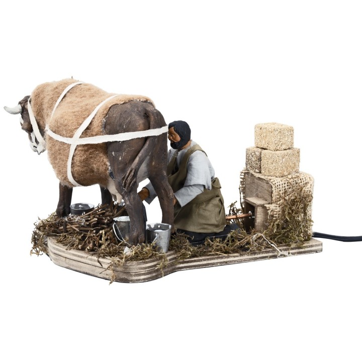 Mungitore con mucca con doppio movimento serie 12 cm