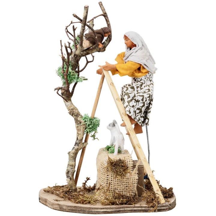 Woman with child on tree in motion series 12 cm