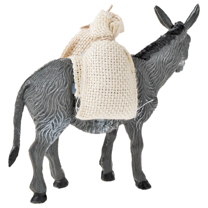 Donkey with jute bags cm 9x4.2x8.3 h