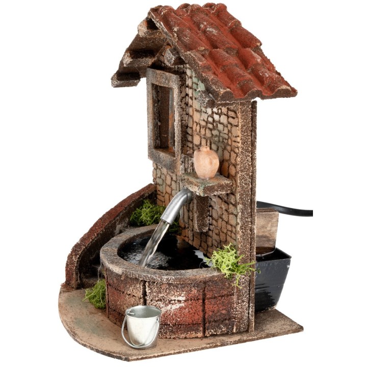 Fontana con pompa funzionante a corrente cm 15x13,3x19,5 h