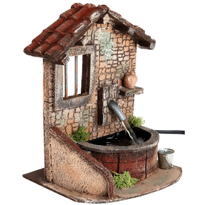 Fountain with electrically powered working pump cm 15x13.3x19.5