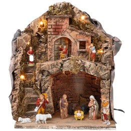 Presepe con statue Landi cm 26x19x33 h