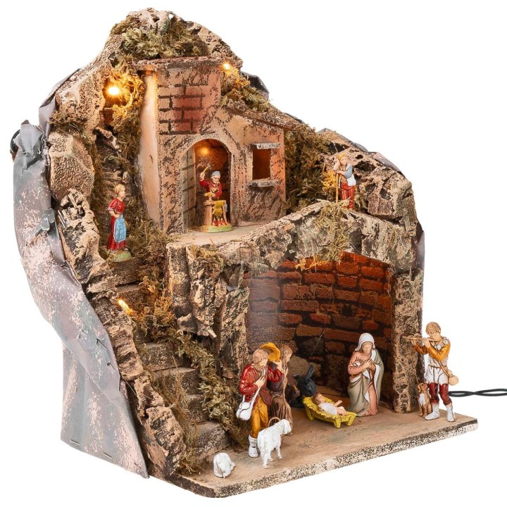 Presepe con statue Landi cm 26x19x33 h