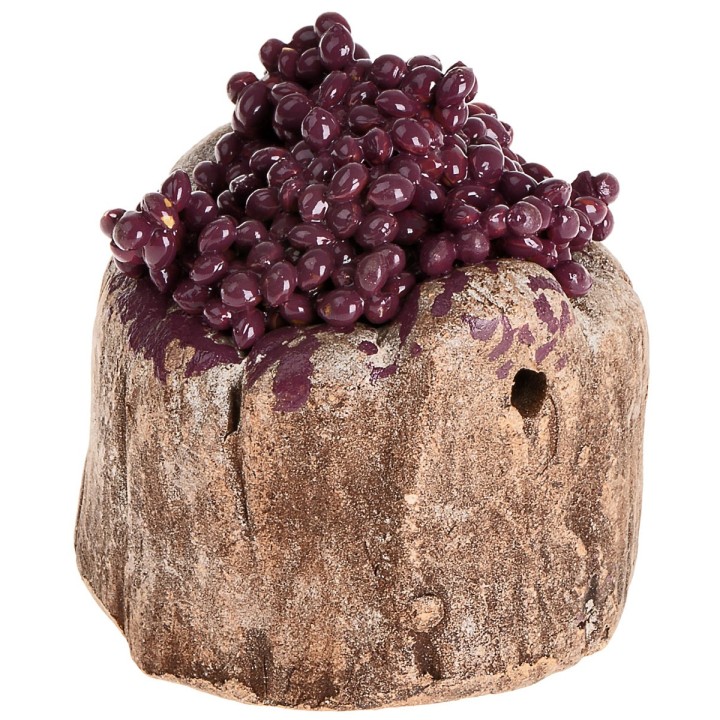 Tinozza d'uva rossa in resina cm ø 3,8x3,8 h