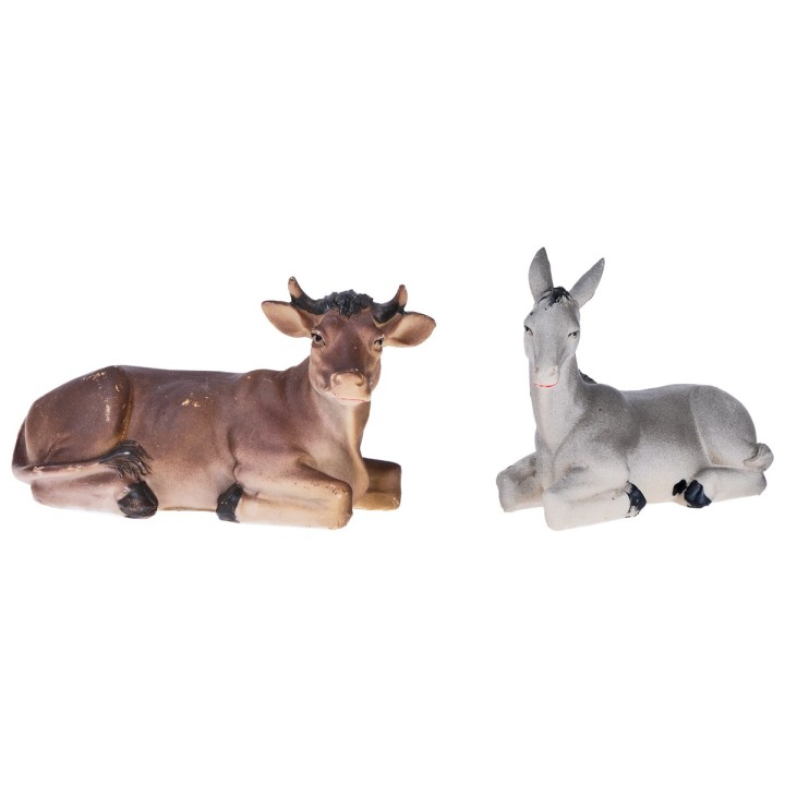 Nativity set of 11 figures 20 cm in resin