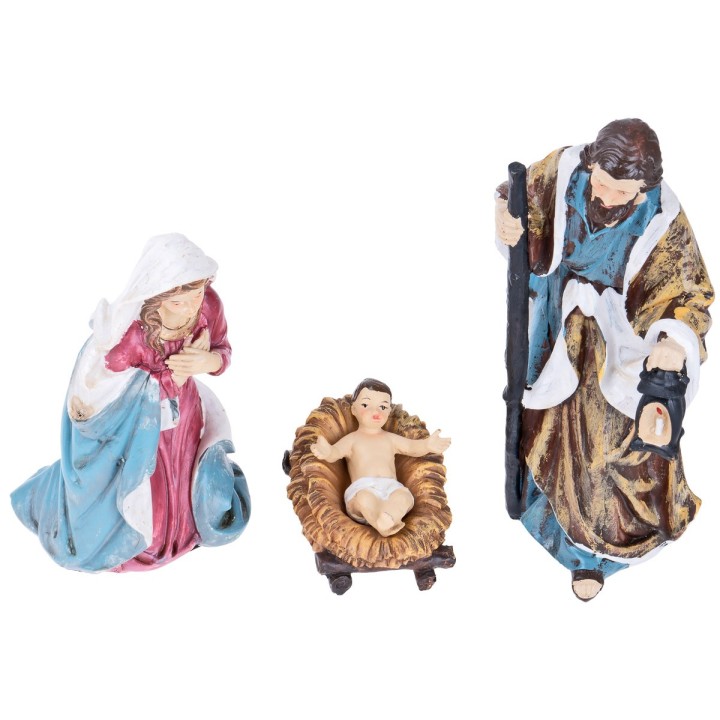 Natividad en conjunto de 11 sujetos de 20 cm en resina