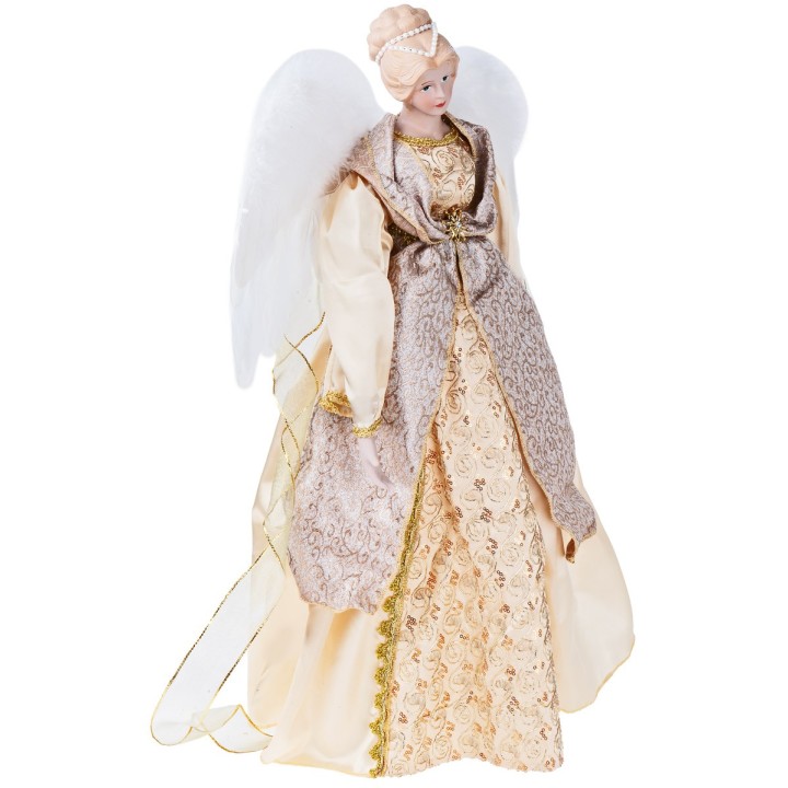 Ángel en resina con tela h 65 cm