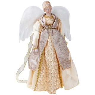 Ángel en resina con tela h 65 cm