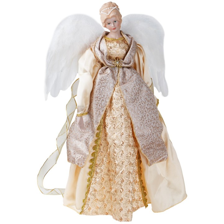 Ángel en resina con tela h 65 cm