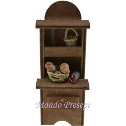 Aparador de madera con cestas de 5,5x4x13 cm h.