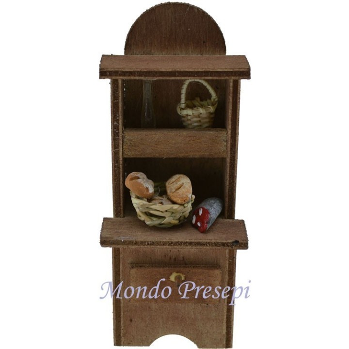Aparador de madera con cestas de 5,5x4x13 cm h.
