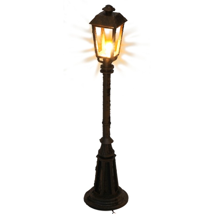 Rusty lamp post with English floor lamp h 10 cm 12v