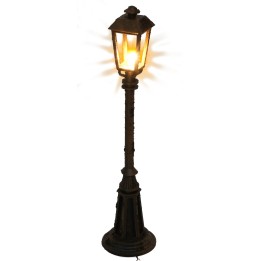 Rusty streetlamp with English ground lamp h 15 cm 12v