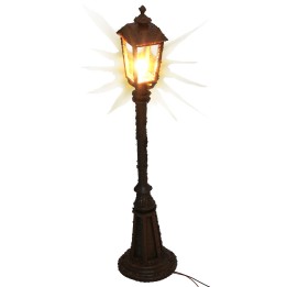 Rusty lamp post with English floor lamp h 12 cm 12v