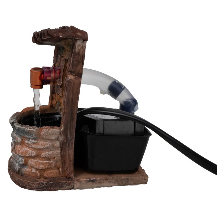 Resin fountain with moving water