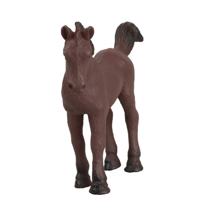 Cavallo marrone in pvc per statue da 6-8 cm