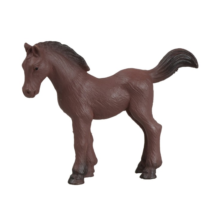 Caballo marrón en PVC para estatuas de 6-8 cm