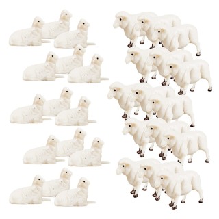 Conjunto de 30 ovejas de PVC para figuras de 7-8 cm