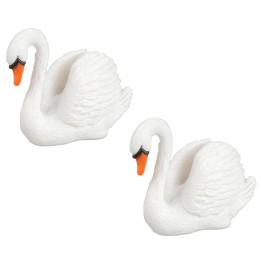 Set of two PVC swans for 9-10 cm statues