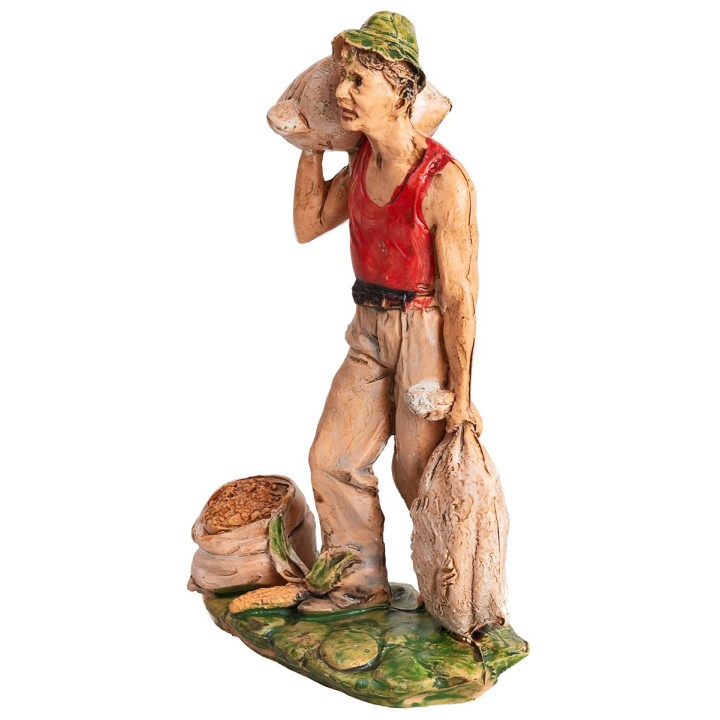 Hombre con tres sacos h 10 cm