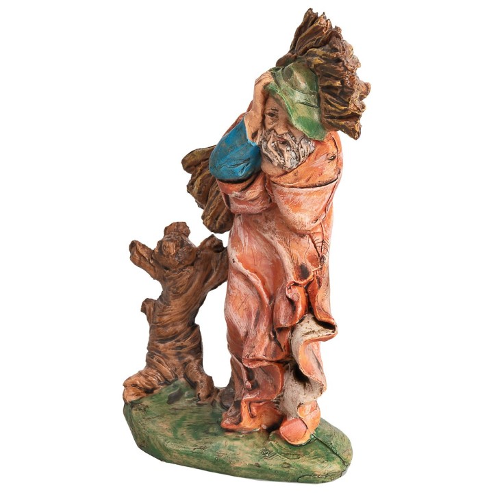 Uomo con fascine sulle spalle h 10 cm