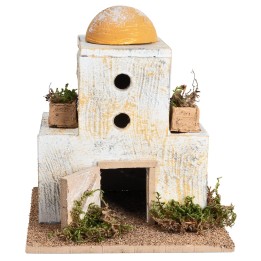 Casa araba con con cupola centrale cm 15x15x18 h.