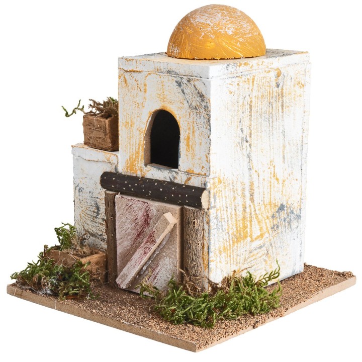 Casa araba con cupola laterale cm 15x15x18 h.