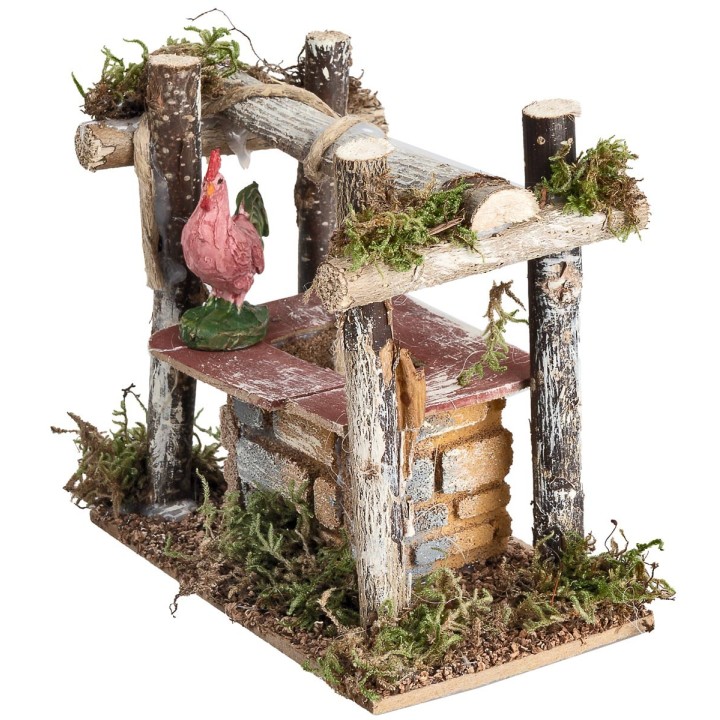 Well with beams and rooster cm 13x7.5x12 h