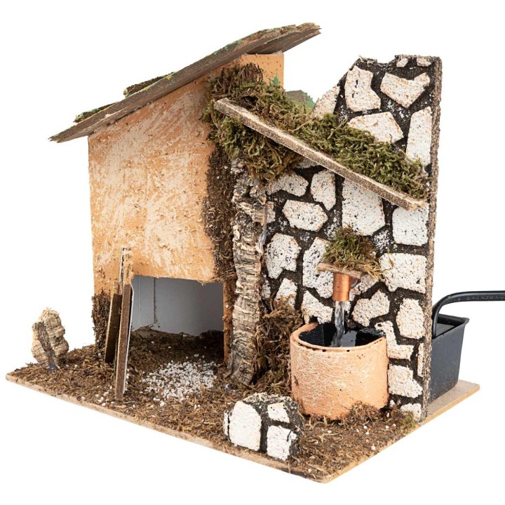 Fountain with storage with working pump cm 20x14x18 h