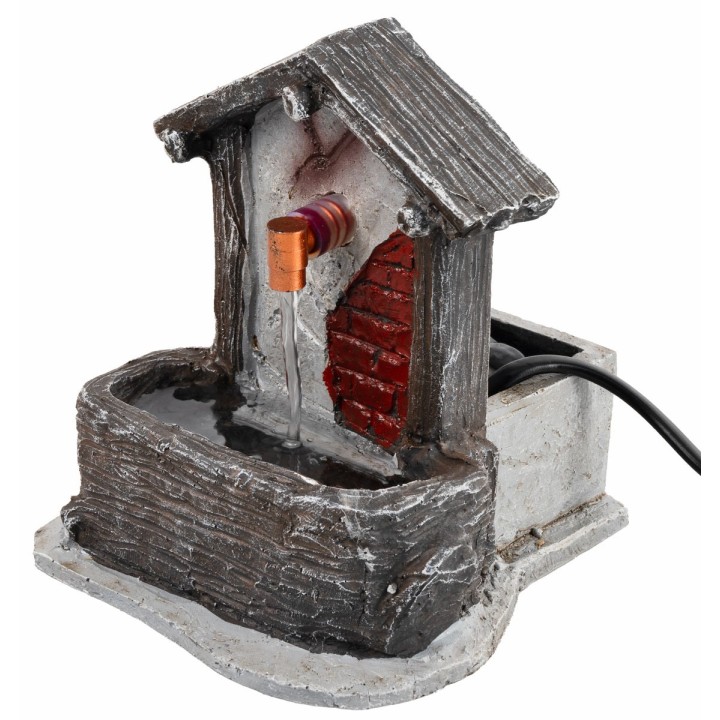 Fountain with working resin canopy cm 11.5x11x12.6 h
