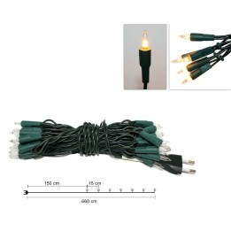 Chain 35 linear white bulbs 220v.
