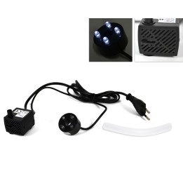 Bomba de agua con luz LED 140l/h 40 cm