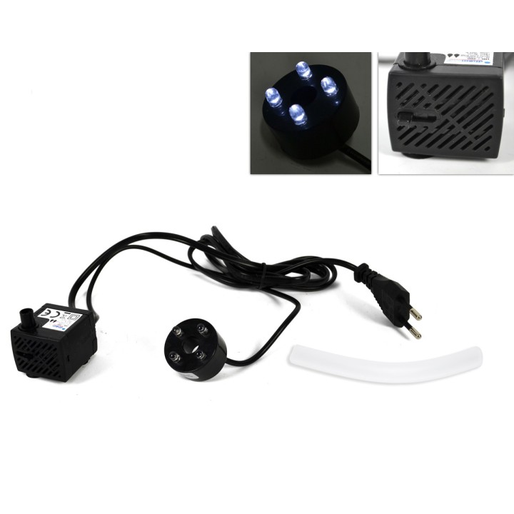 Water pump with LED light 140l/h 40 cm