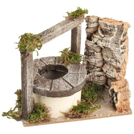 Pozo con vigas de madera de 13x7,5x11 cm h