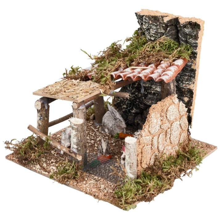 Enclosure with rabbits cm 15x15x13 h