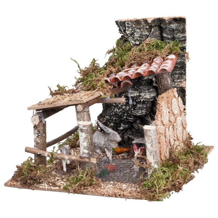 Enclosure with rabbits cm 15x15x13 h