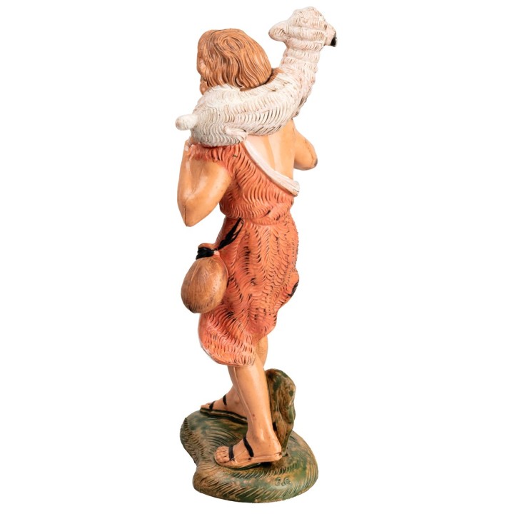 Shepherd carrying lamb on shoulders 18 cm