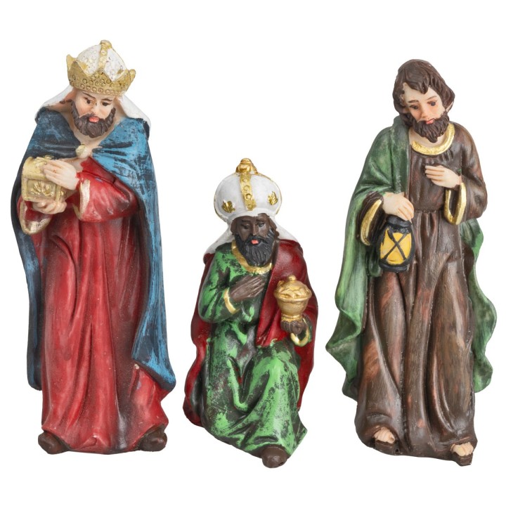 Conjunto de natividad 7 figuras 12 cm en resina
